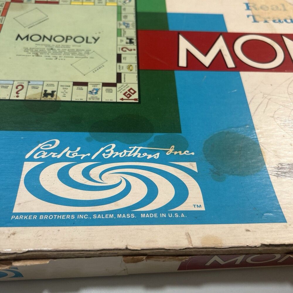 Vintage 1961 MONOPOLY Board Game Parker Brothers with Metal Tokens - Picture 14 of 15